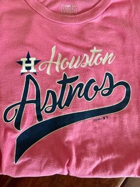 Pink Houston Astros women’s tshirt (size L-14)